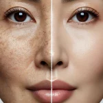 لک قهوه ای روی پوست