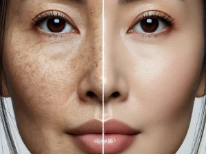 لک قهوه ای روی پوست
